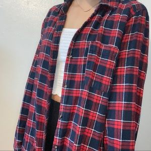Red and Navy Hollister flannel